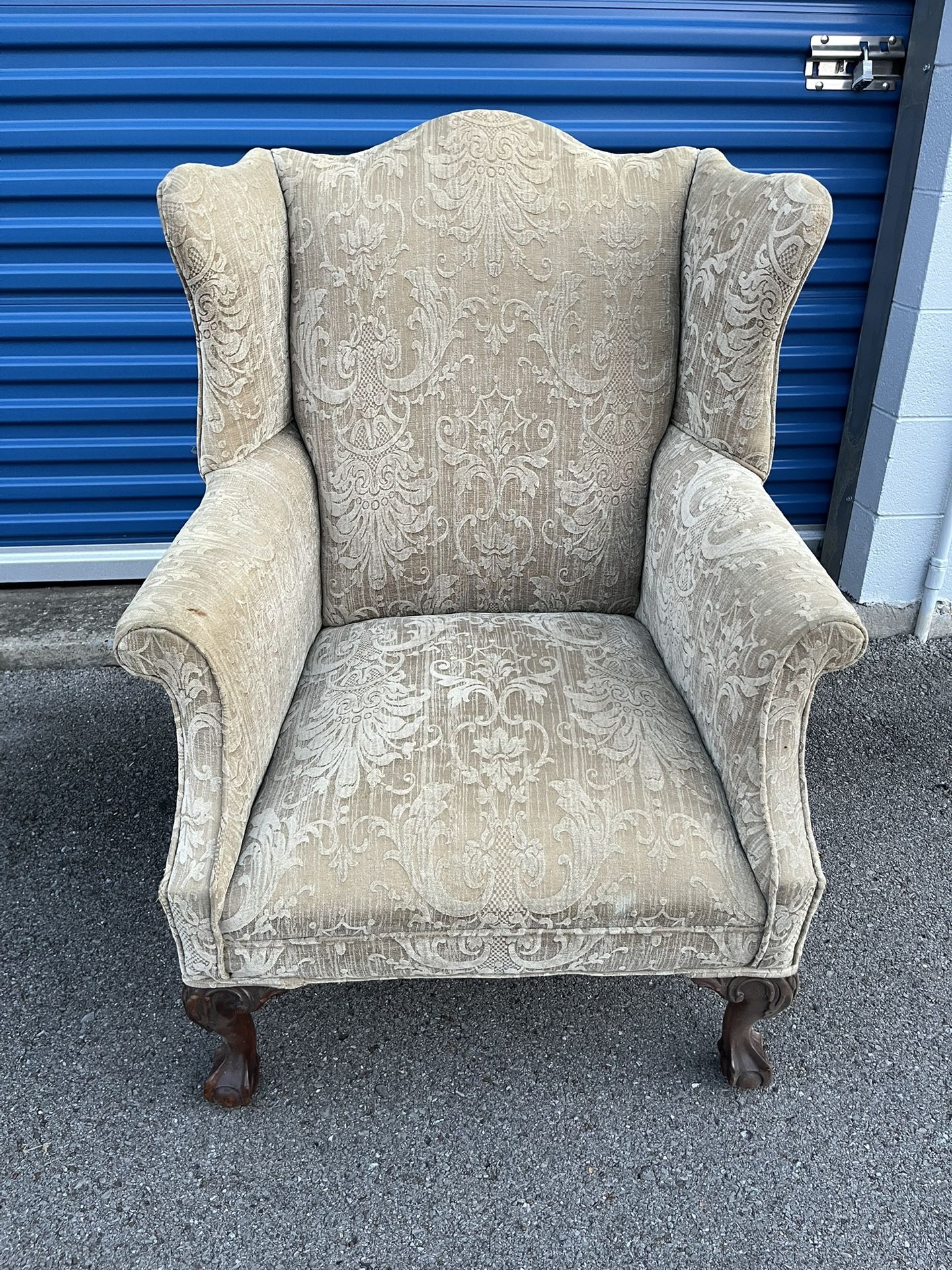 Beige Patterned Armchair