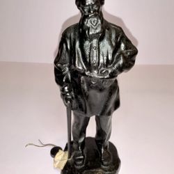 1978 Cast Iron Figurine of Kus Kasli Tolstoy Vintage Figurine USSR ~ 8” Tall