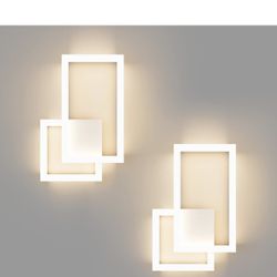 Ralbay Modern LED Wall Sconce Lighting Fixture 2-Pack