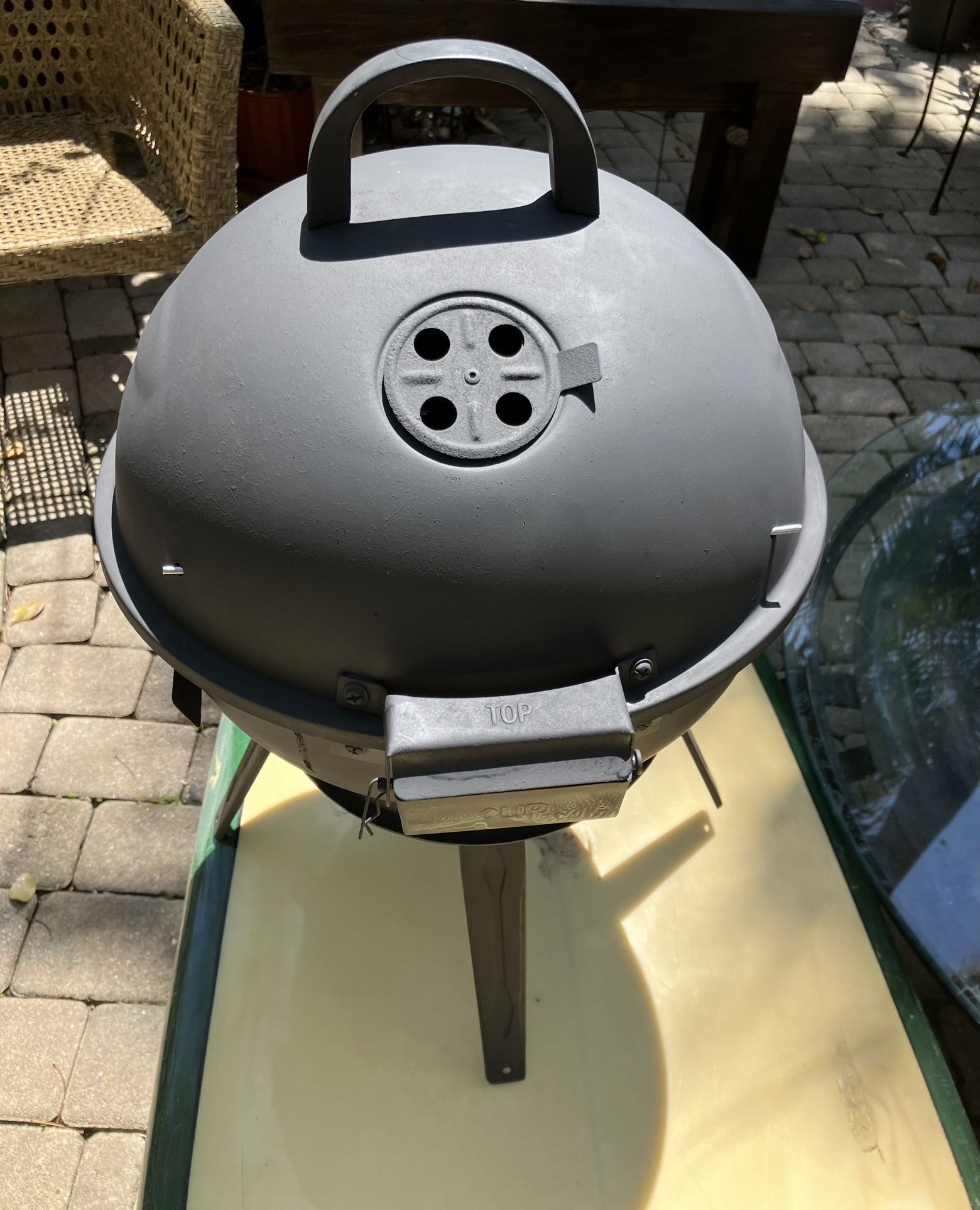 14” Portable Charcoal Grill: 8.3”H x 16.1”W x 16.1”D