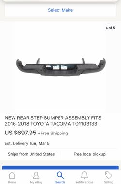 Tacoma 16-19 rear bumper...