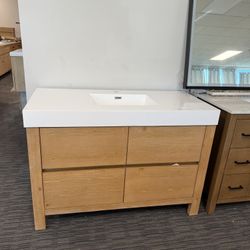 48” Bathroom Vanity In Wood Color 