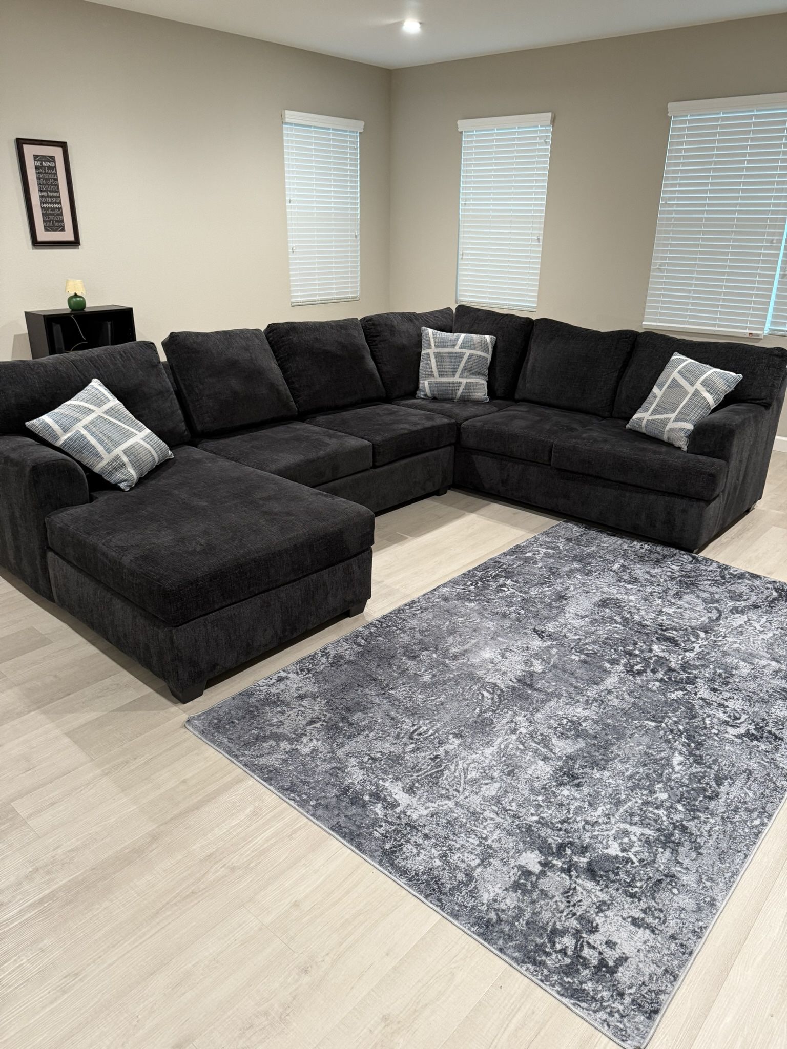 U Shaped Grey Sectional
