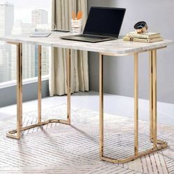 Delphine USB Marble Finish Desk