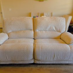 White Loveseat Recliner 