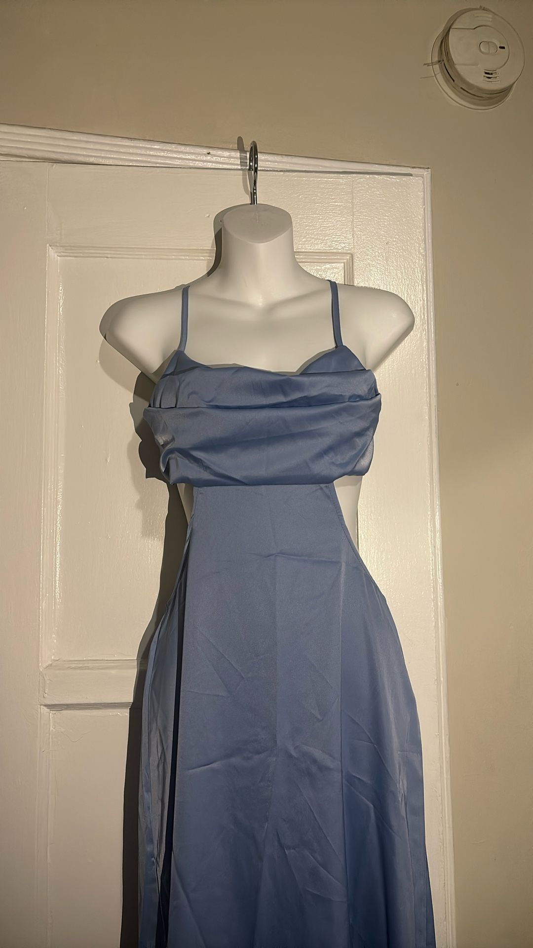 Baby Blue Dress Size M (Satin Fabric )