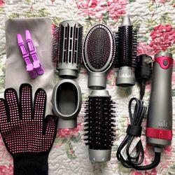 5 In 1 Hair Dryer Brush, Blow Dryer Styler, Detachable Hair Straightener & Curly Comb