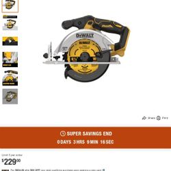 Dewalt 20v MAX Cordless Brushless 6.5in Circular Saw