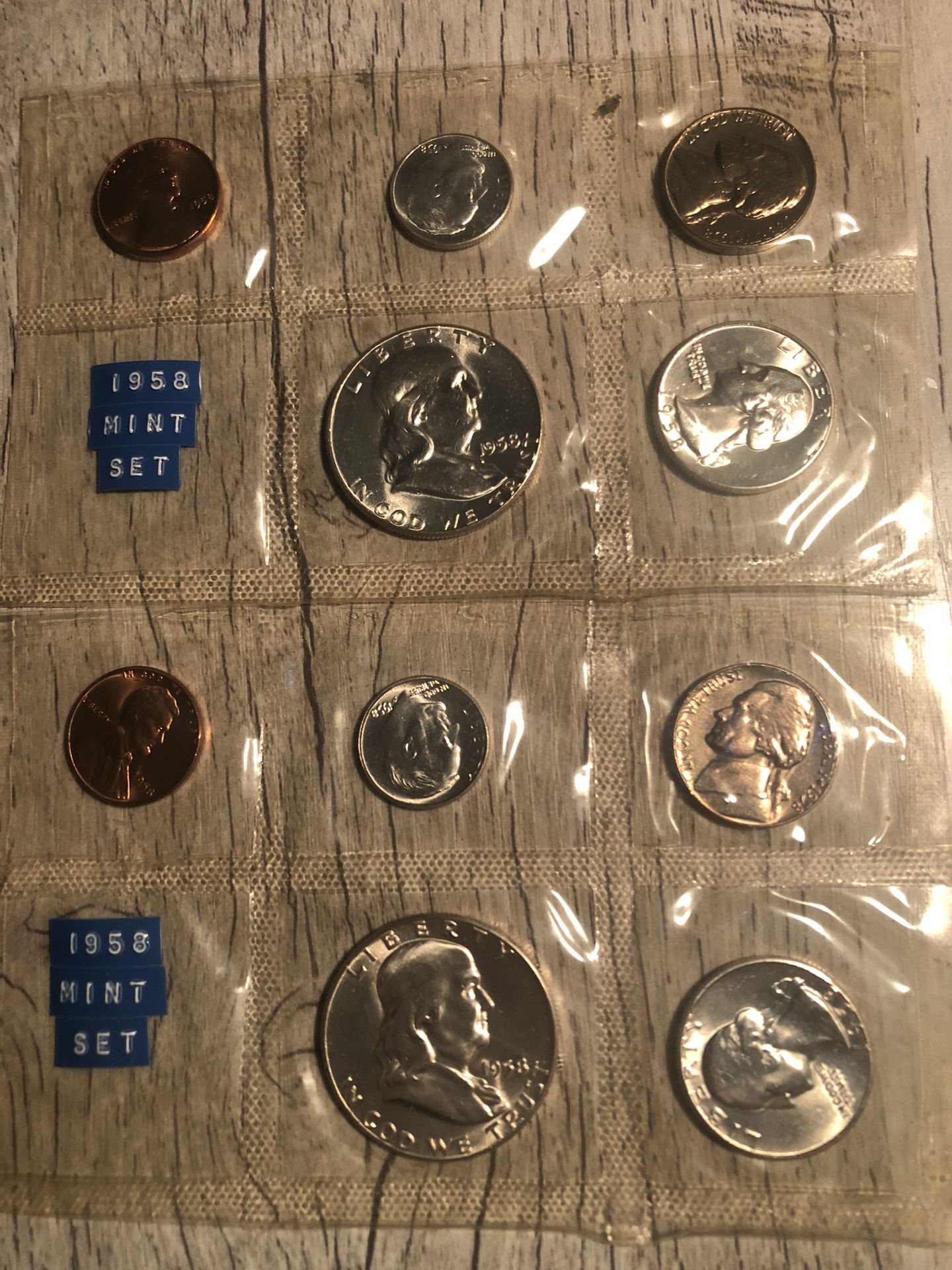 X2 1958 U.S. Proof Set Mint Ogp And Way Above Average Coins ! No Env.