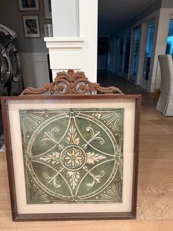 Artwork -  hand-painted dimensional tin ceiling tile