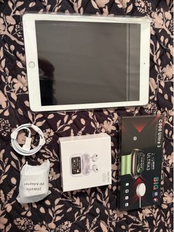 Tablet , wireless headphones, smart watch
