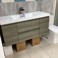48” Bathroom Vanity Cabinet New Fully Assembled With Top Sink Integrated Ready for Pick Up Today