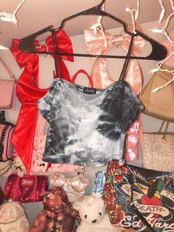 Marble Black & White , Grey Top