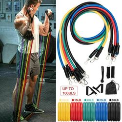 11 PC Fitness resistance bands elastic training rope set
