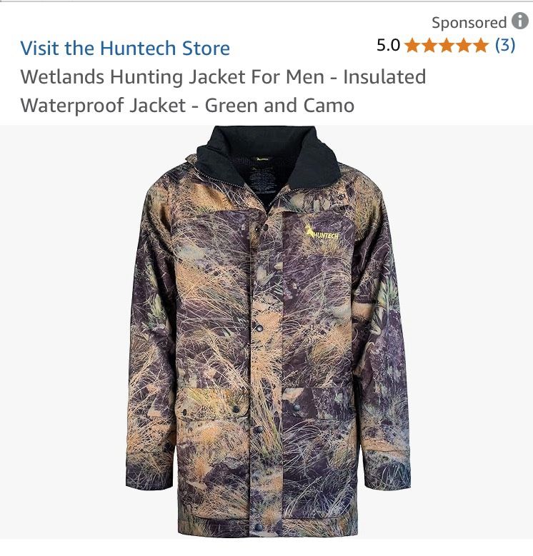 Huntech Wetlands Hunting Jacket (size M)