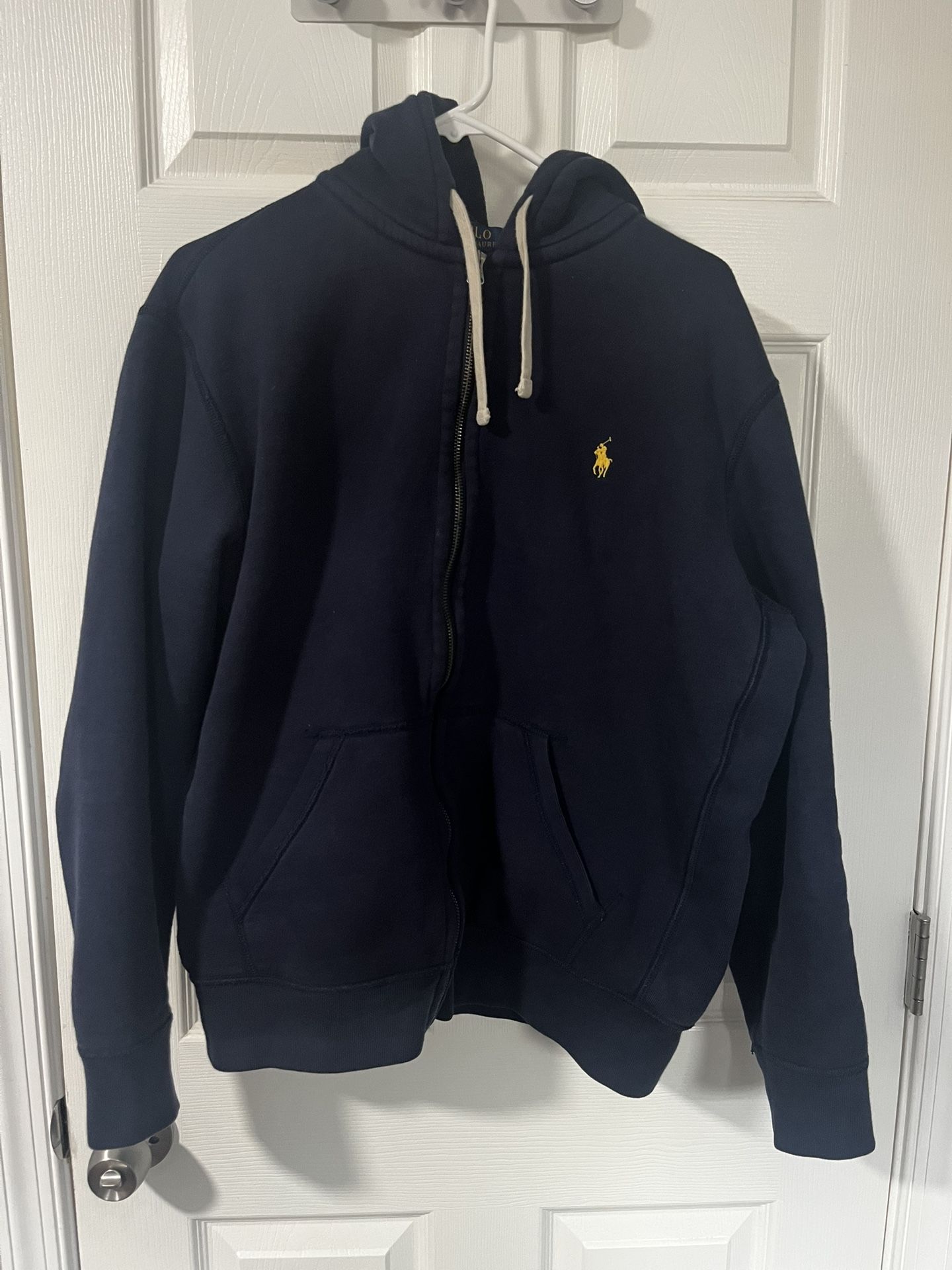 blue and yellow Ralph lauren Polo hoodie