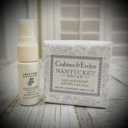 Crabtree & Evelyn Nantucket Briar Body Mist .33oz & Soap 3.5oz Set
