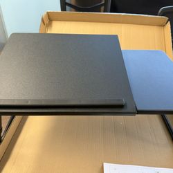 Foldable Split Top Laptop Stand/Tabletop/Bed with side mesh holder