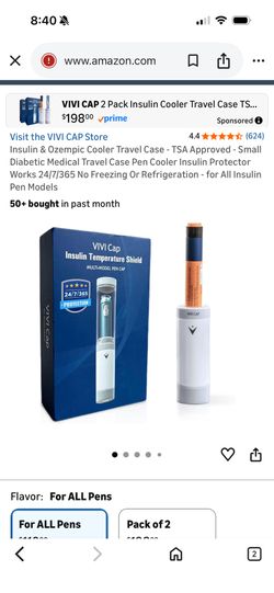 VIVI Cap insulin cooler travel case
