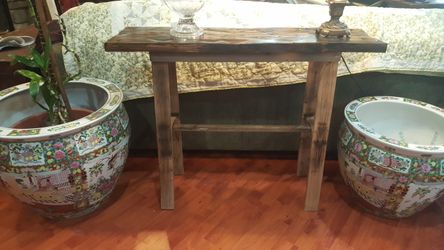 Rustic console table, 40 x 12 x 31
