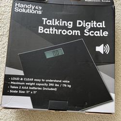 handy solutions talking digital bathroom scale Brand New