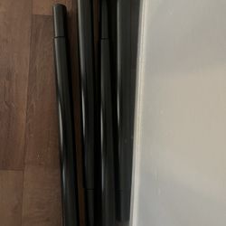 4 IKEA OLOV ADJUSTABLE TABLES DESKS BLACK METAL LEGS