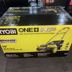 ONE+ HP 18V Brushless 14 in. Cordless Battery Dethatcher/Aerator with (2) 4.0 Ah Batteries and Charg