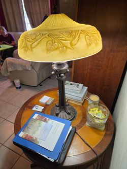 Art Nouveau Lamp with Shade
