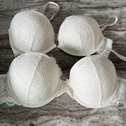 New  White Lace Bras With Tags 36 B