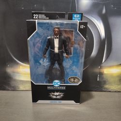 Mcfarlane Lucius Fox Red Platinum Figure.