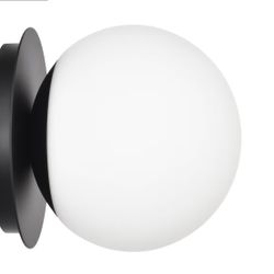 Hanaloa Wall Sconces, 1 Light Modern Globe Sconce in Matte Black, Wall Light for Bedroom Bathroom Living Room & Hallway Vanity Lighting, Ceiling Light