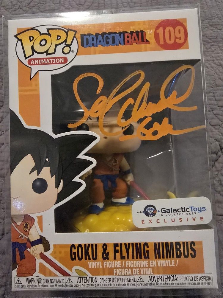 SIGNED Goku on Flying Nimbus Funko Pop