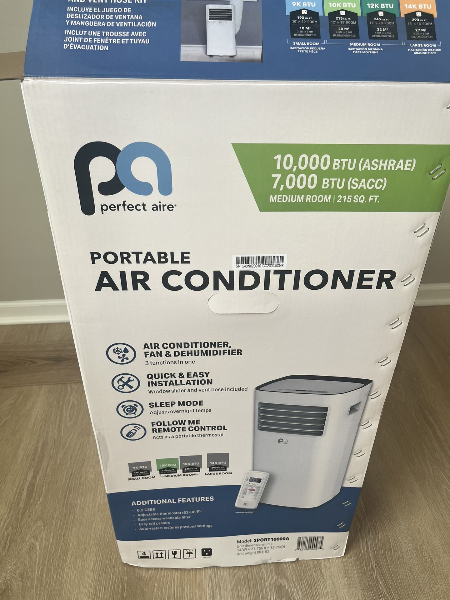 10,000 BTU Portable AC
