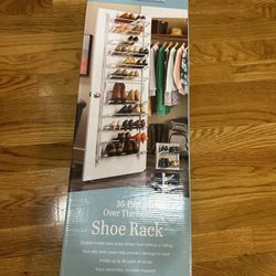 Shoe Rack Over-the-door, 36 Pair, White 