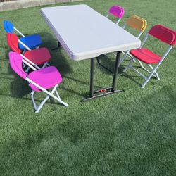 Kids Colored Tables And Chairs