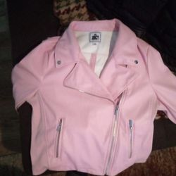 Pink Juicy Leather Jacket For Sale...