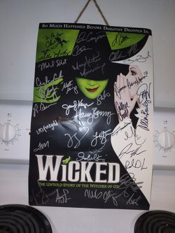 Poster From The Play "Wicked" Signed By The Cast