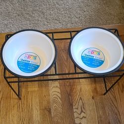 12" Inches Elevated Dog Bowls