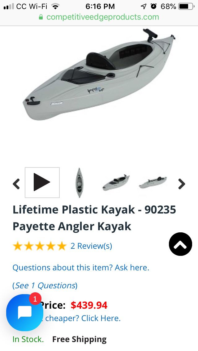Lifetime Kayak BRAND NEW