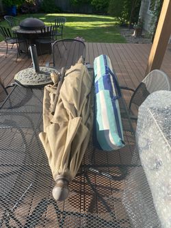 Patio umbrellas with base