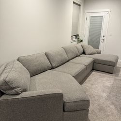 Macys-Upholstered Living Room Fabric (Right Chaise, Cuddler Sectional)