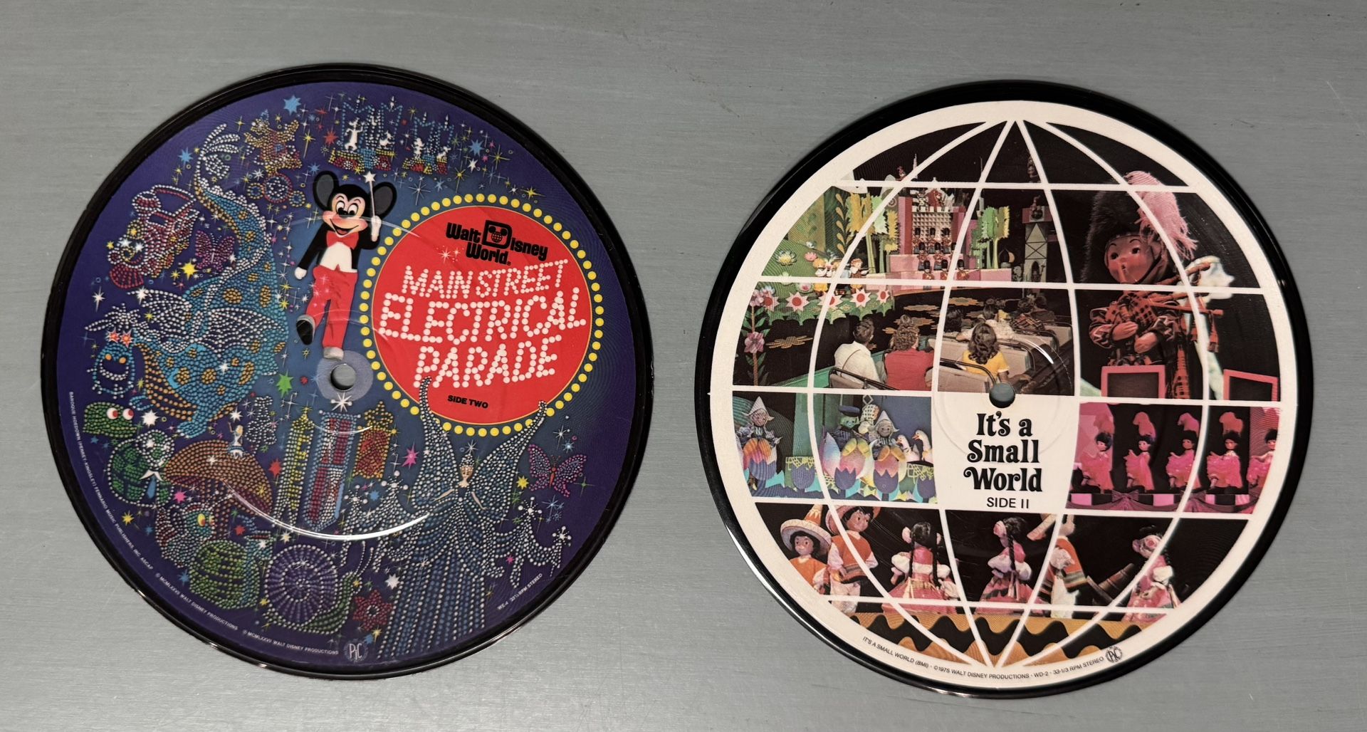 Vintage Two Collectible Vinyl Disney RARE Records untested $20 for Both