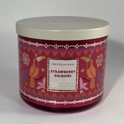 Bath & Body Works STRAWBERRY DAIQUIRI 3-Wick Scented Candle 14.5oz NEW