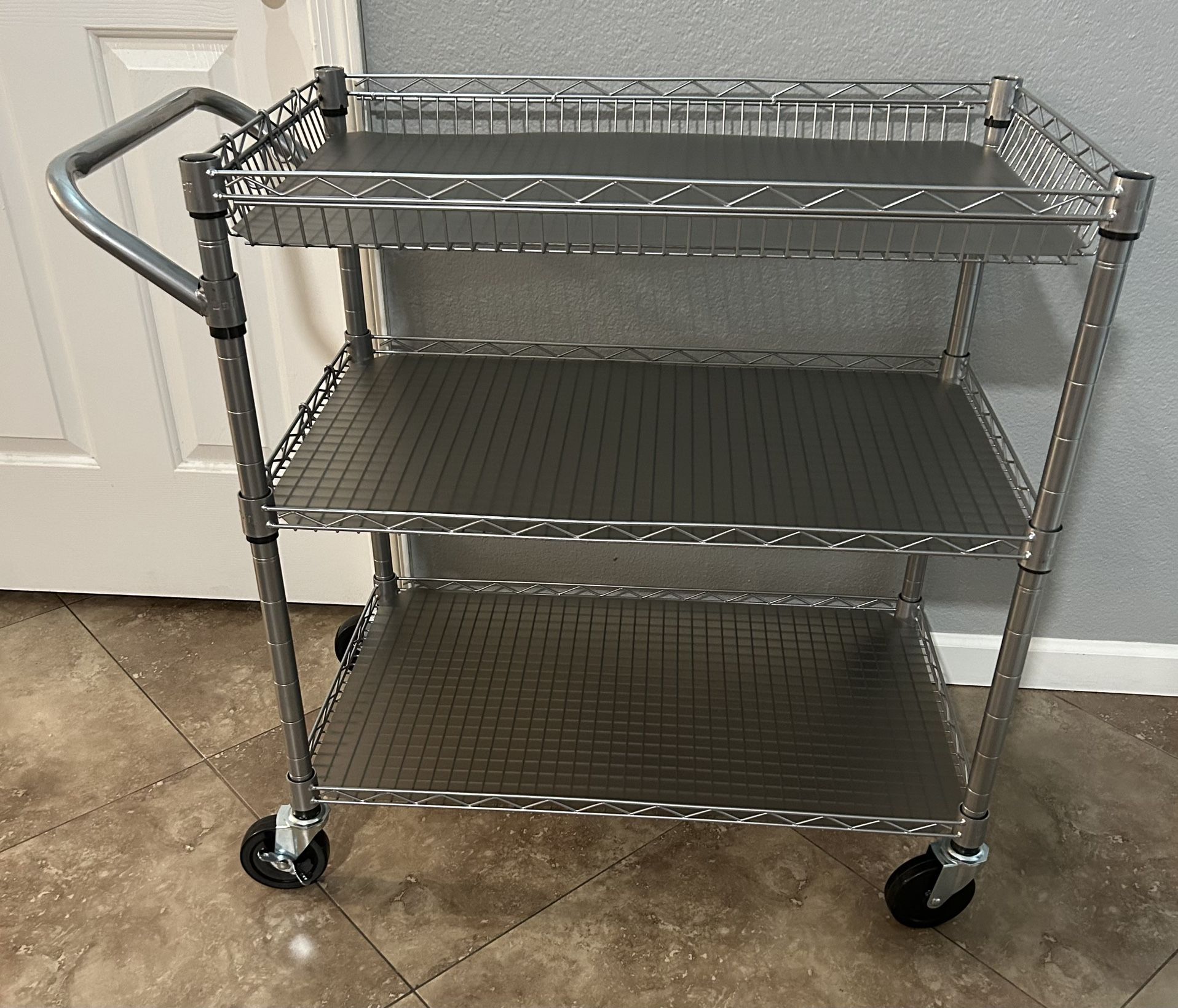 (New) Rolling Stainless Utility Cart