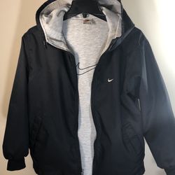 Vintage Nike Boys Black Full Zipper Jacket