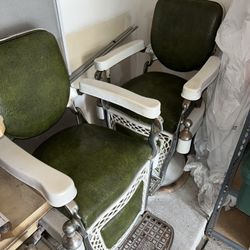 Vintage American Emil J Paidar Barber Chairs (Set of 2)