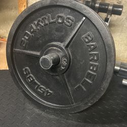 Pair Of 45 Pound Weight Plates 2”
