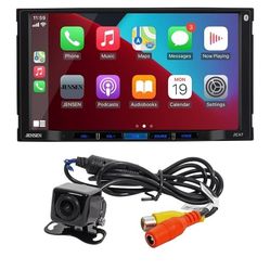 JENSEN J1CA7-BUC 7-inch Certified Apple CarPlay Android Auto | Double DIN Touchscreen Car Stereo Radio | Bluetooth Hands Free Calling & Music Streamin