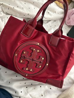 Tory Burch Ella Nylon Tote Bag Red