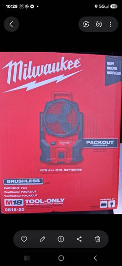 MILWAUKEE PORTABLE FAN